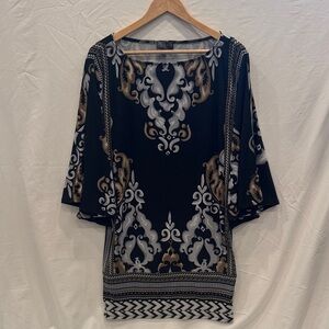 Hale Bob Black and Gold Dress, Size M